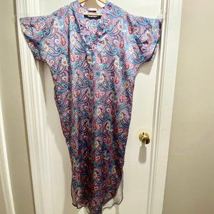 (4) Vintage Diane Von Furstenberg Boho Lagenlook Caftan Kaftan Dress Nightgown S